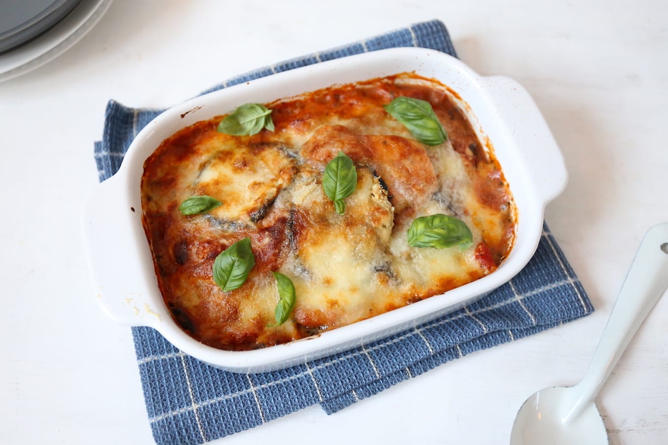 Kip parmigiana met aubergine