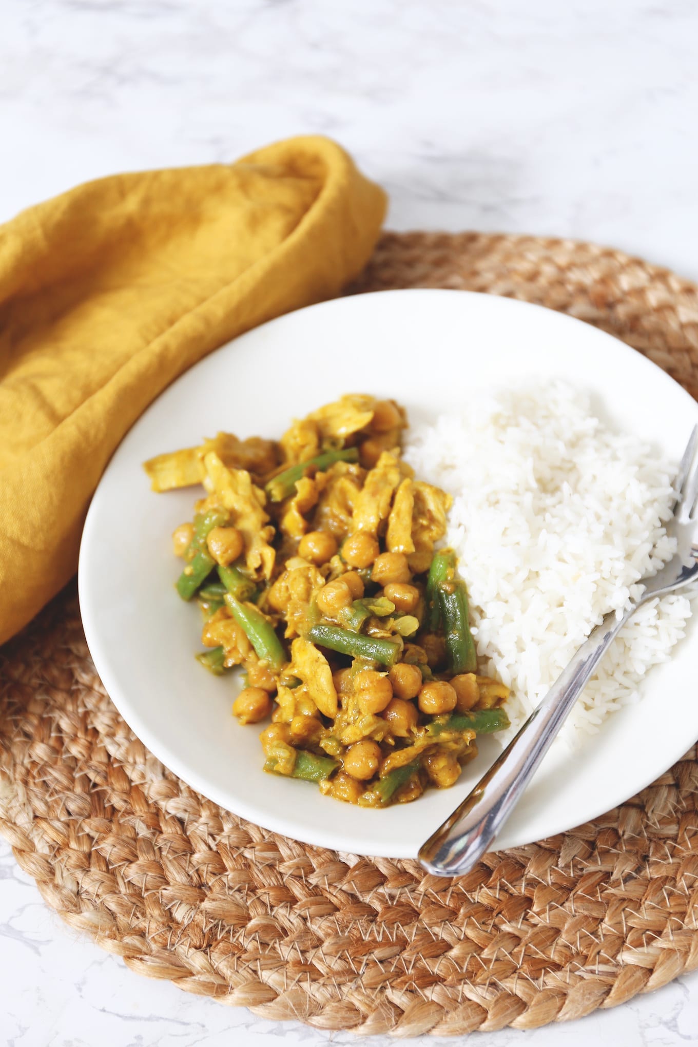 Vegetarische curry met kikkererwten