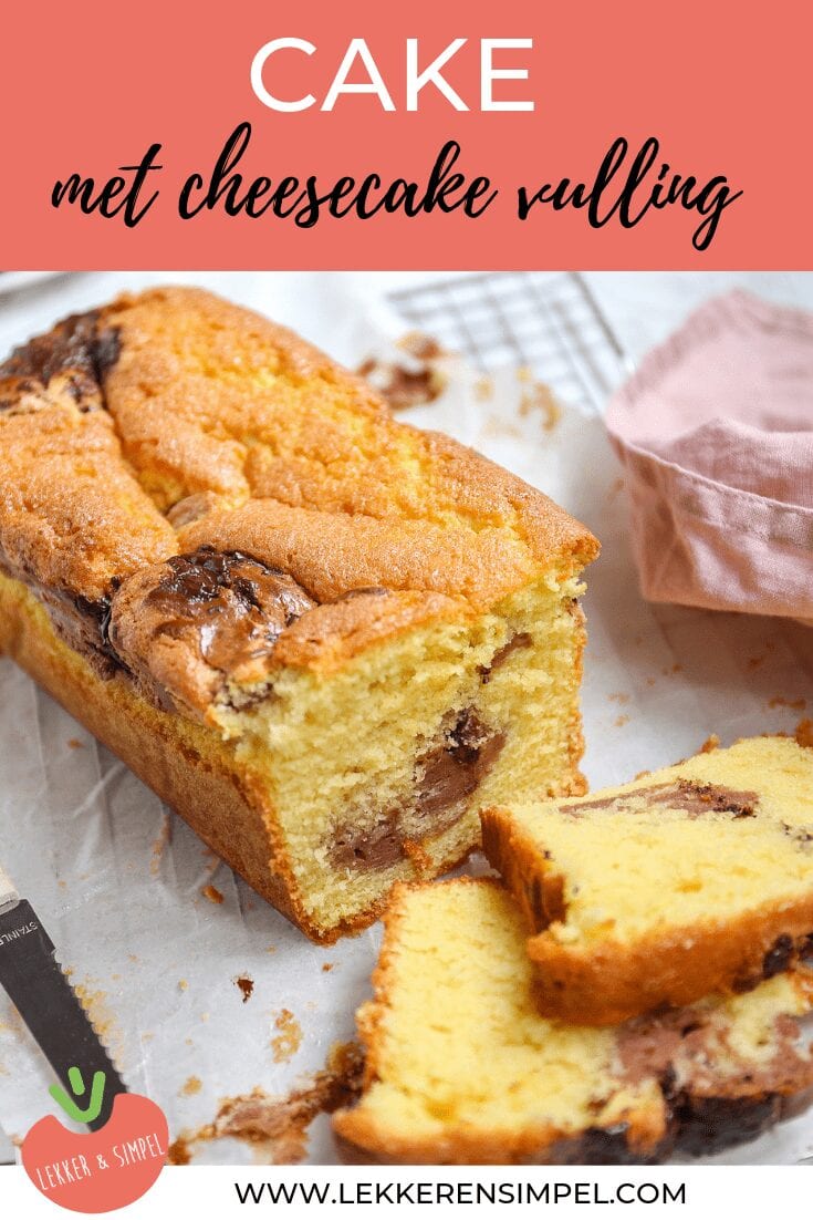 Cake met cheesecake swirl