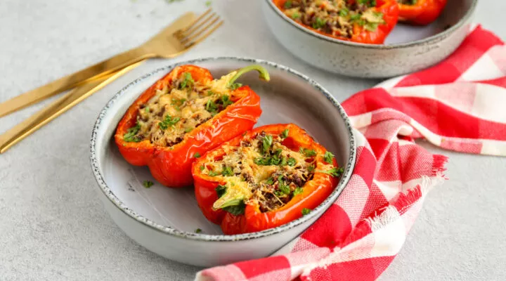 Gevulde paprika's met gehakt