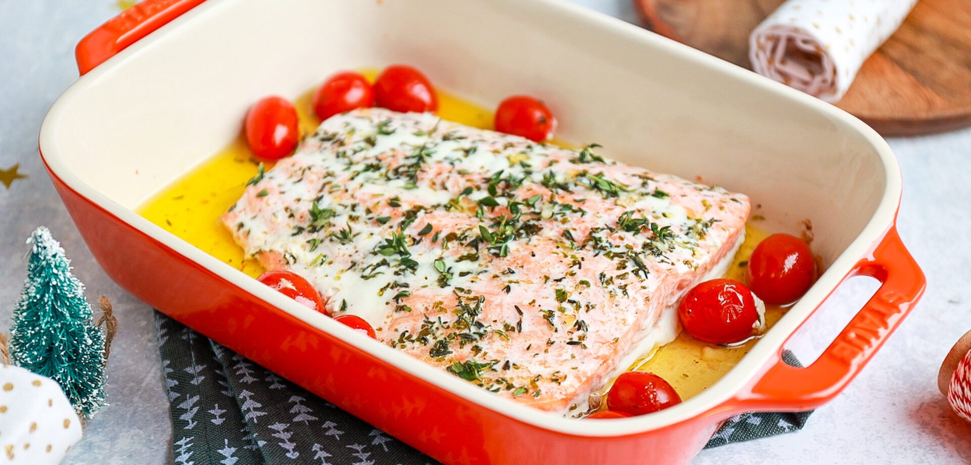 Italiaanse zalm uit de oven