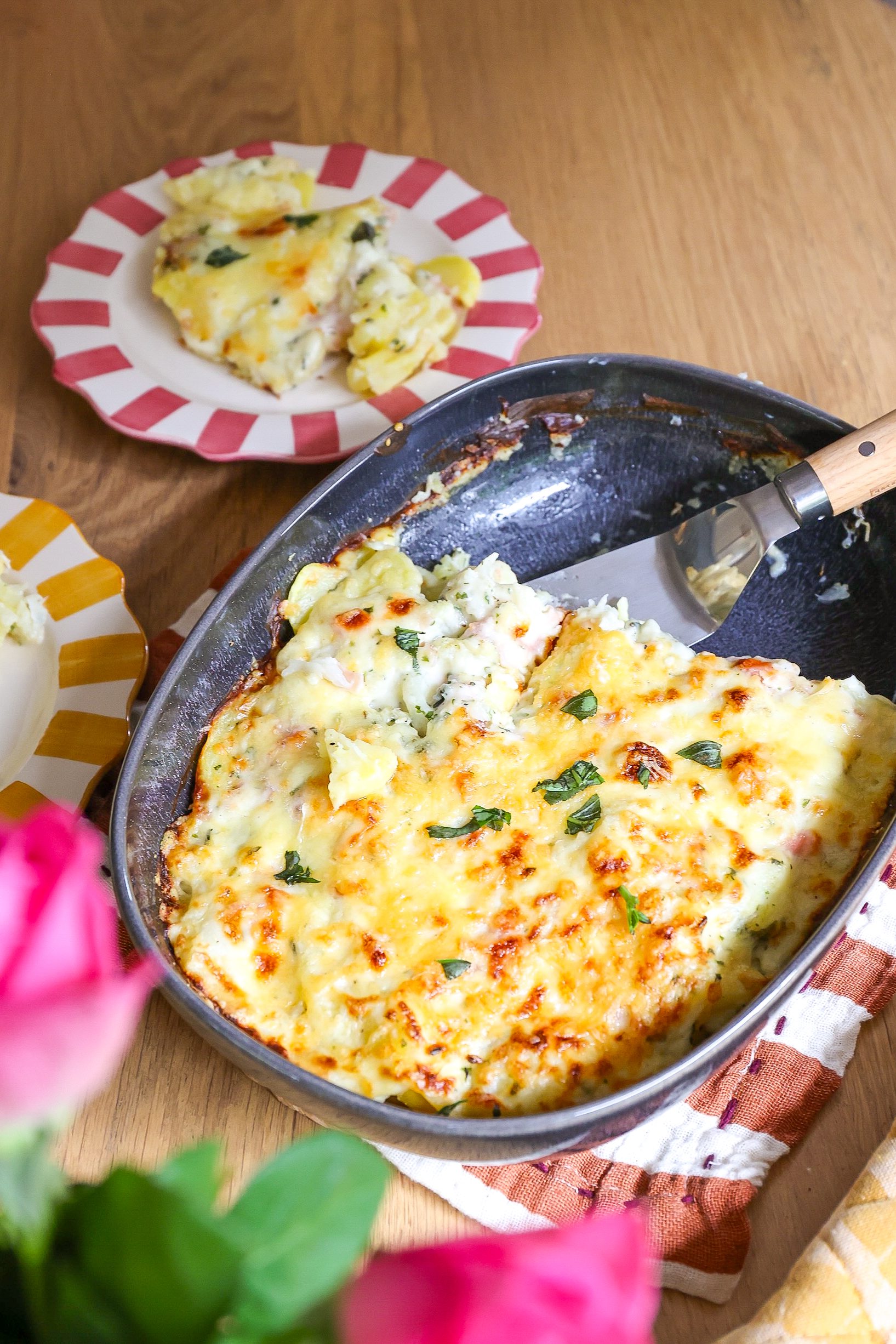 bloemkoolovenschotel met ham