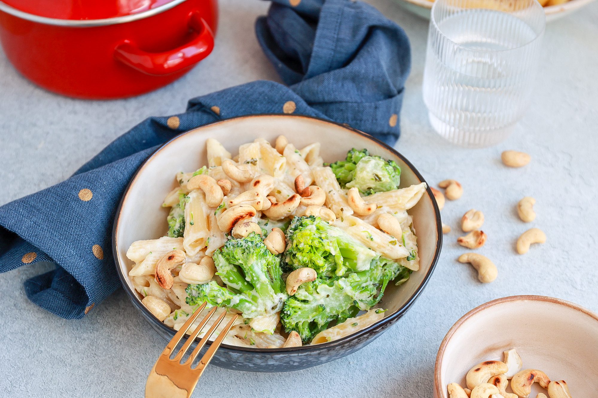 pasta alfredo met broccoli