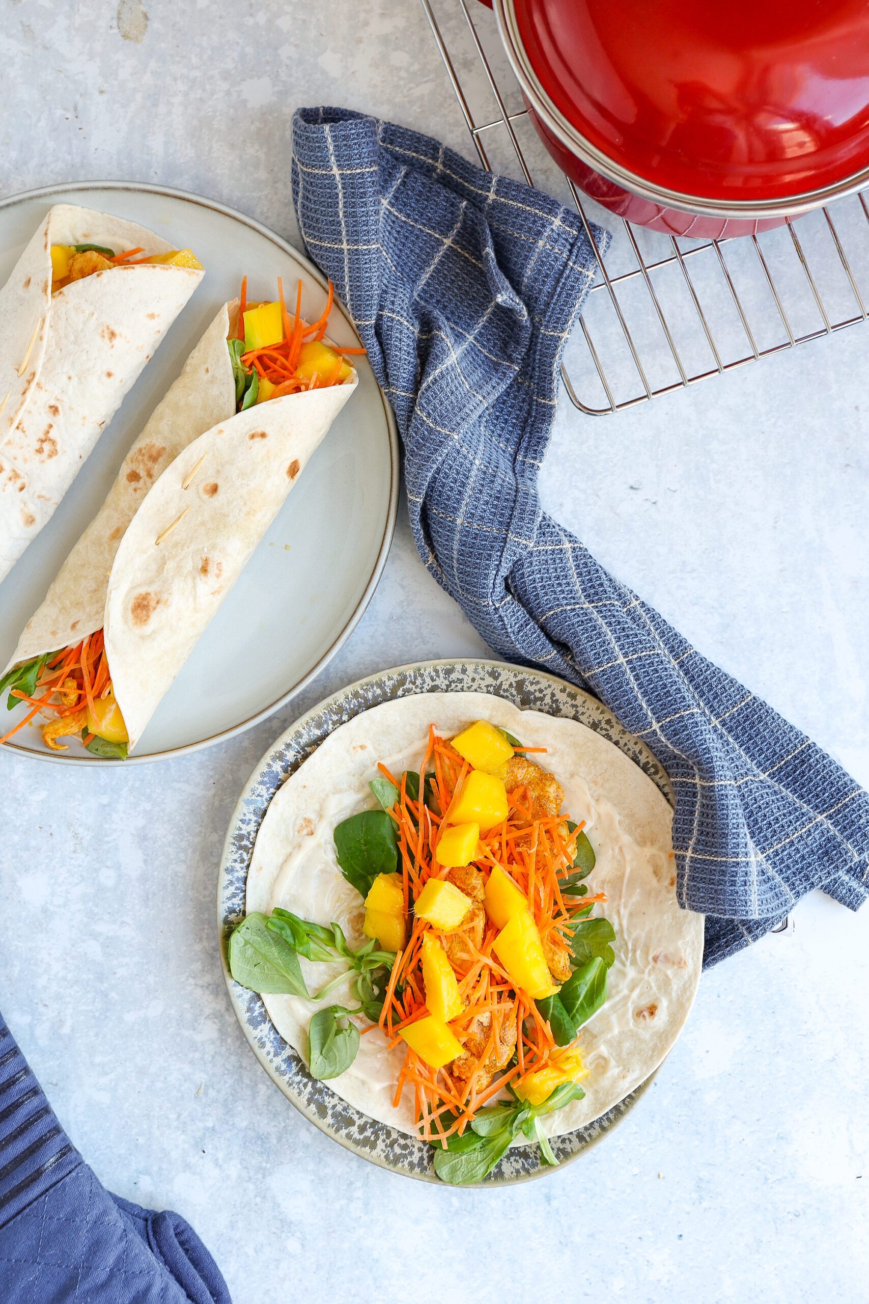 wraps met mango en kip