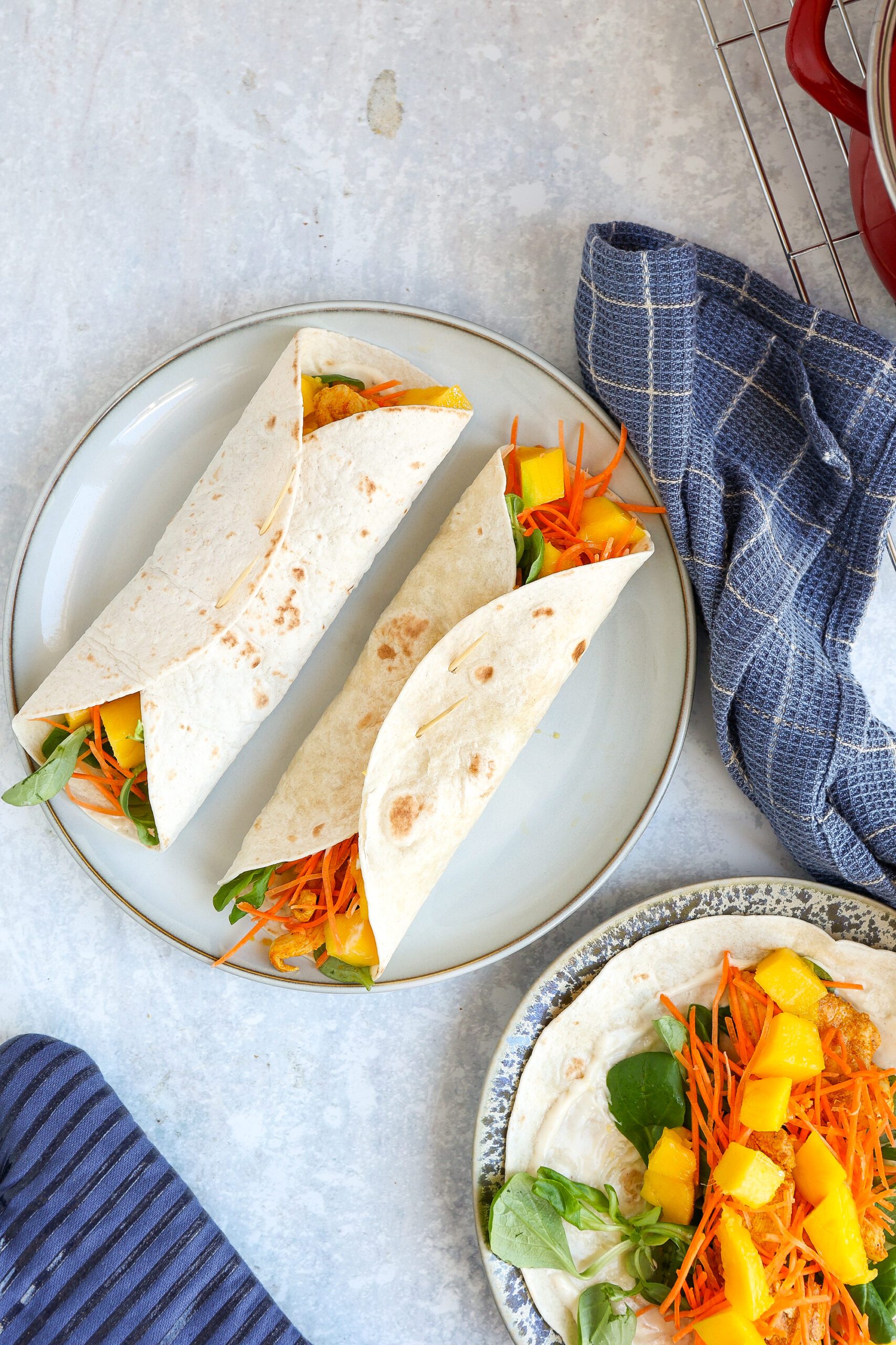 wraps met mango en kip