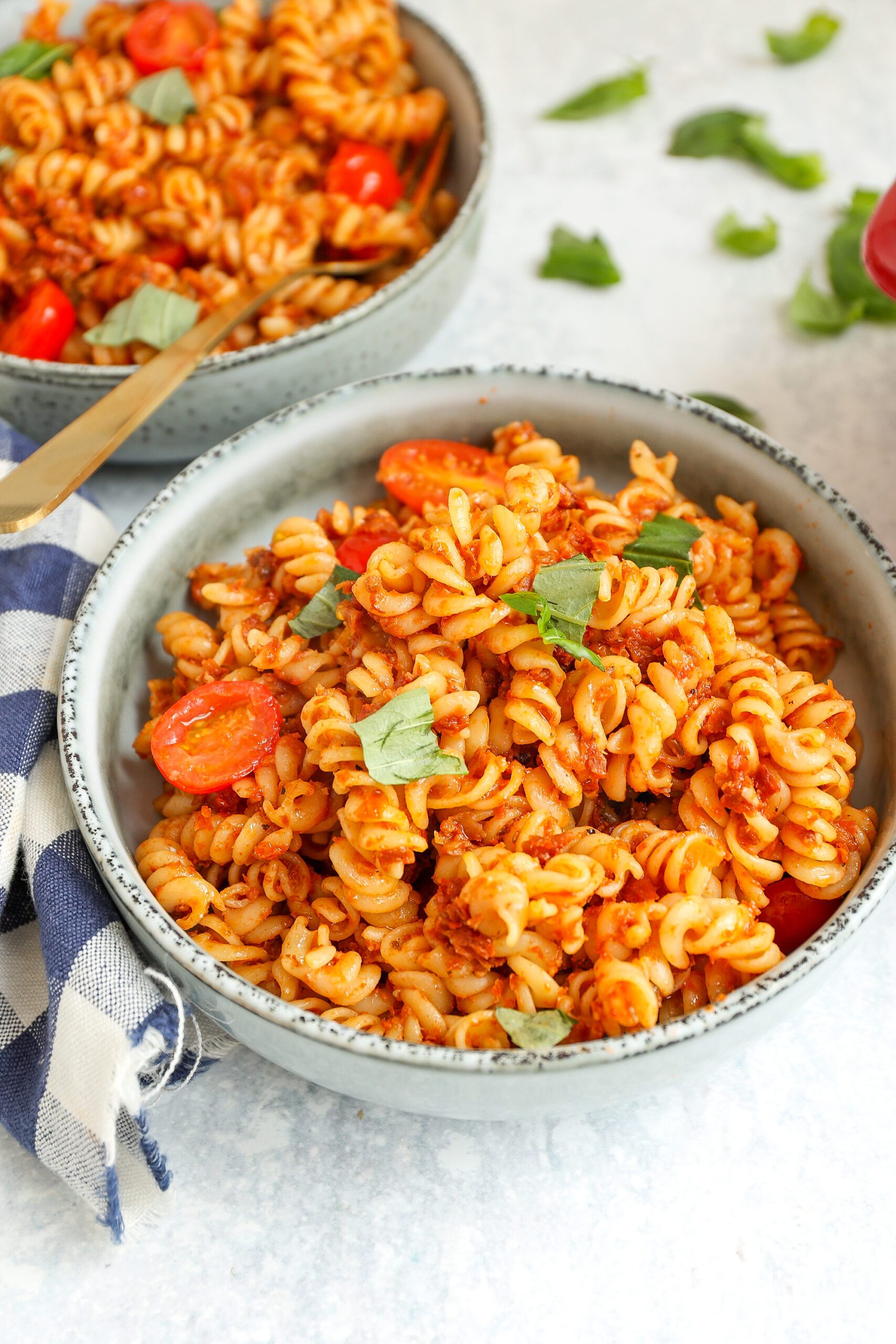 pasta met rode pesto