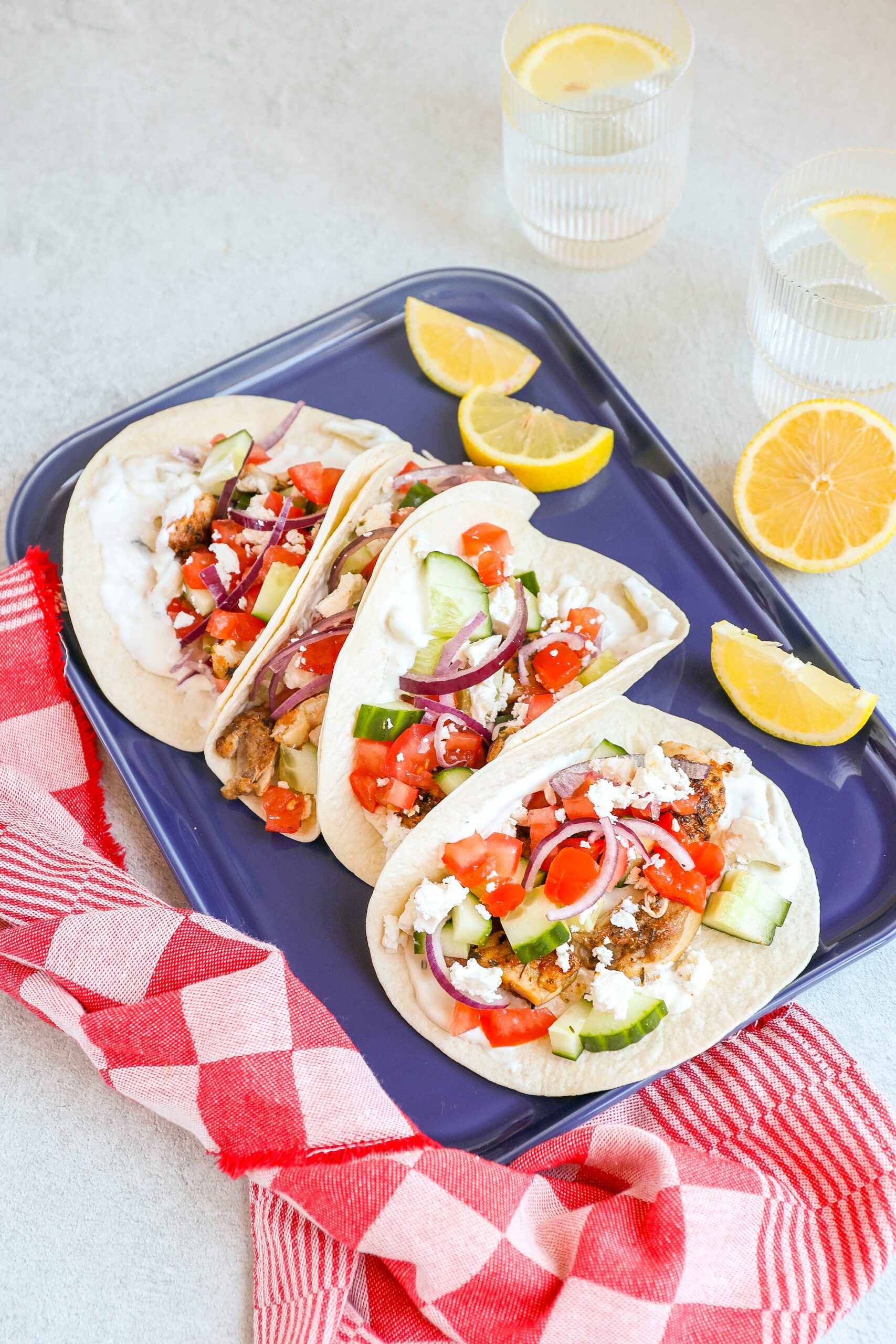 Griekse taco met kip