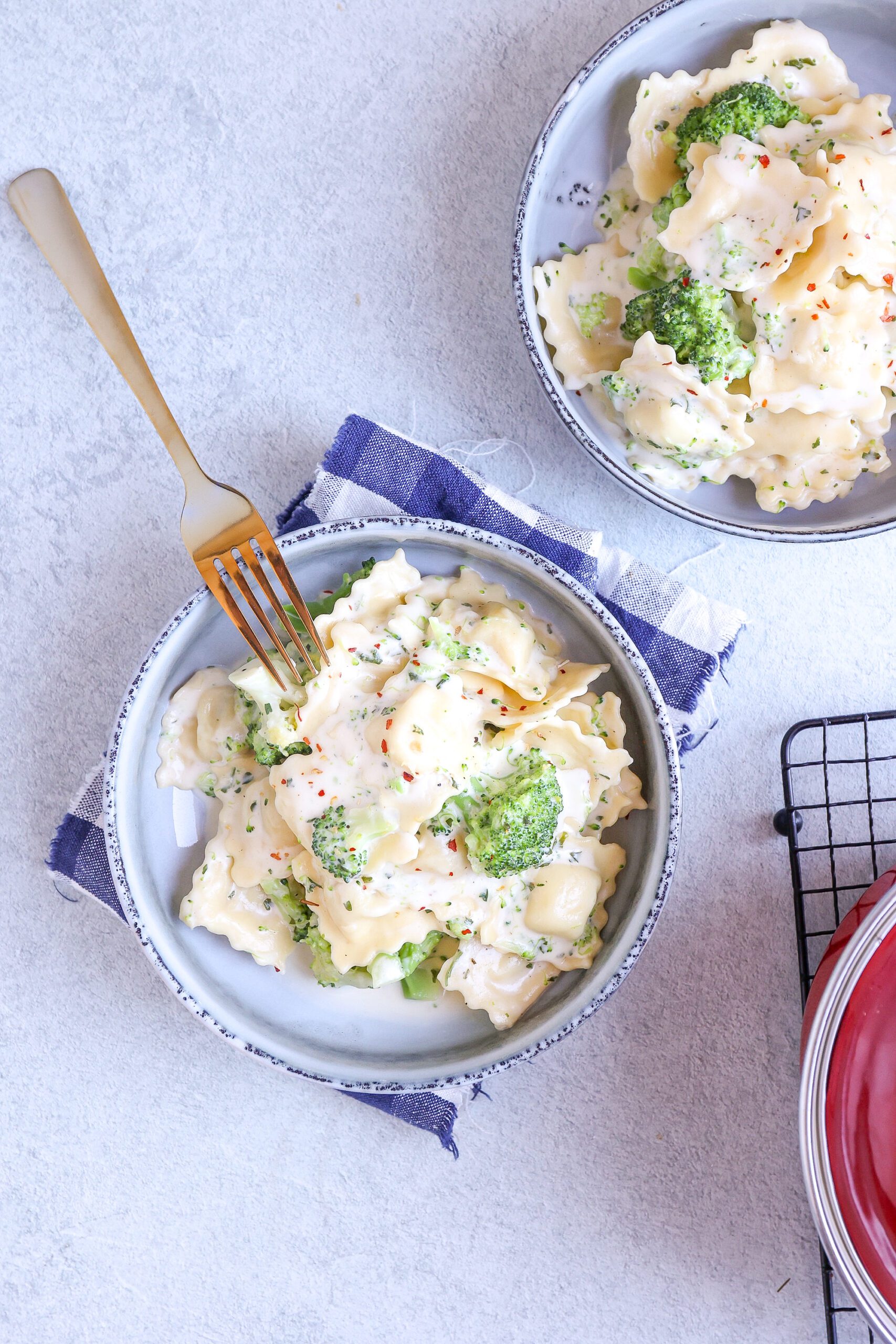 tortellini met romige kaassaus