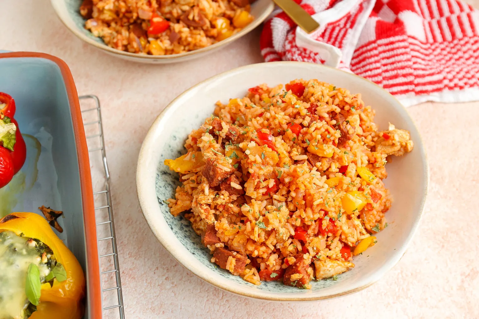 Kip jambalaya met rijst en paprika Lekker en Simpel