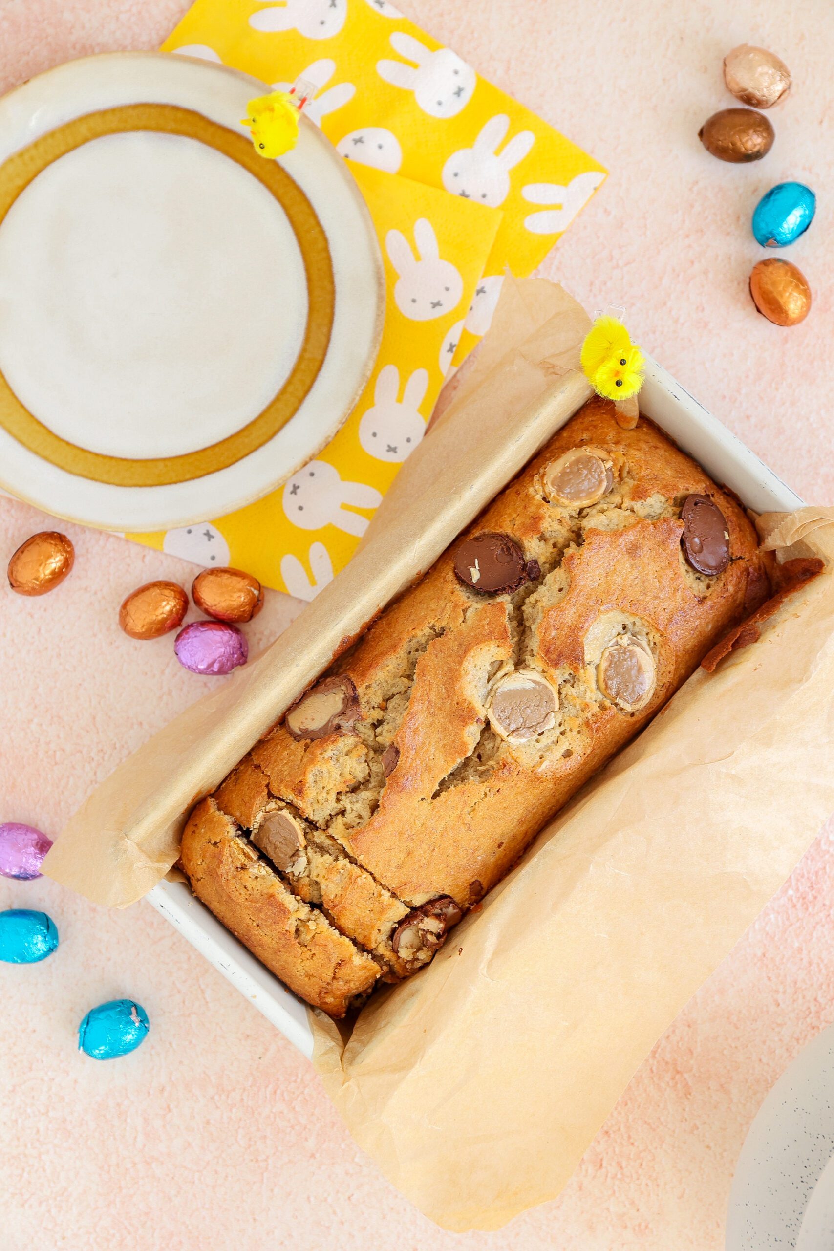 bananenbrood met paaseitjes