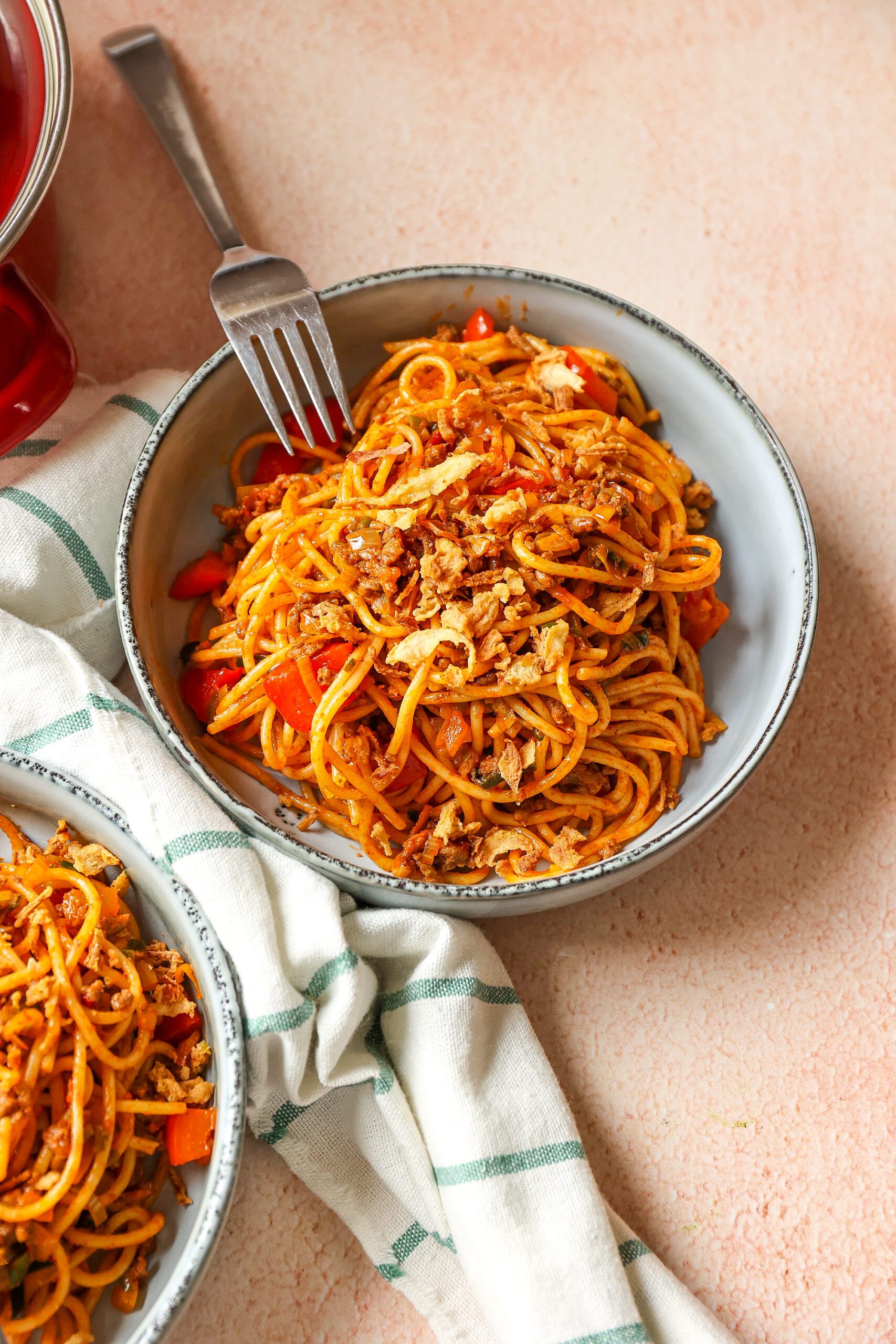 Surinaamse bami met gehakt