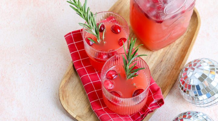 Alcoholvrije cocktail met cranberry