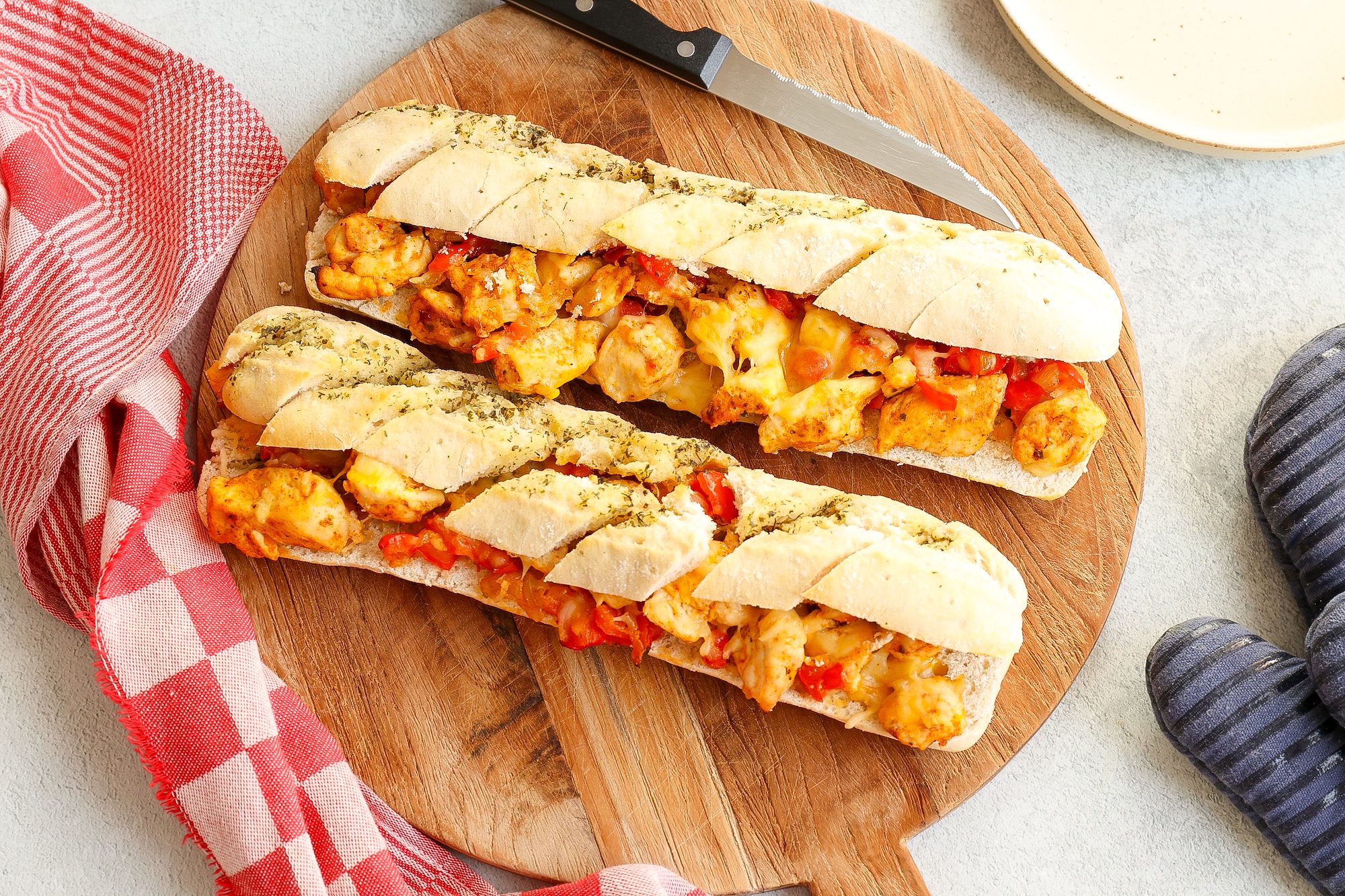 kip fajita knoflookbrood