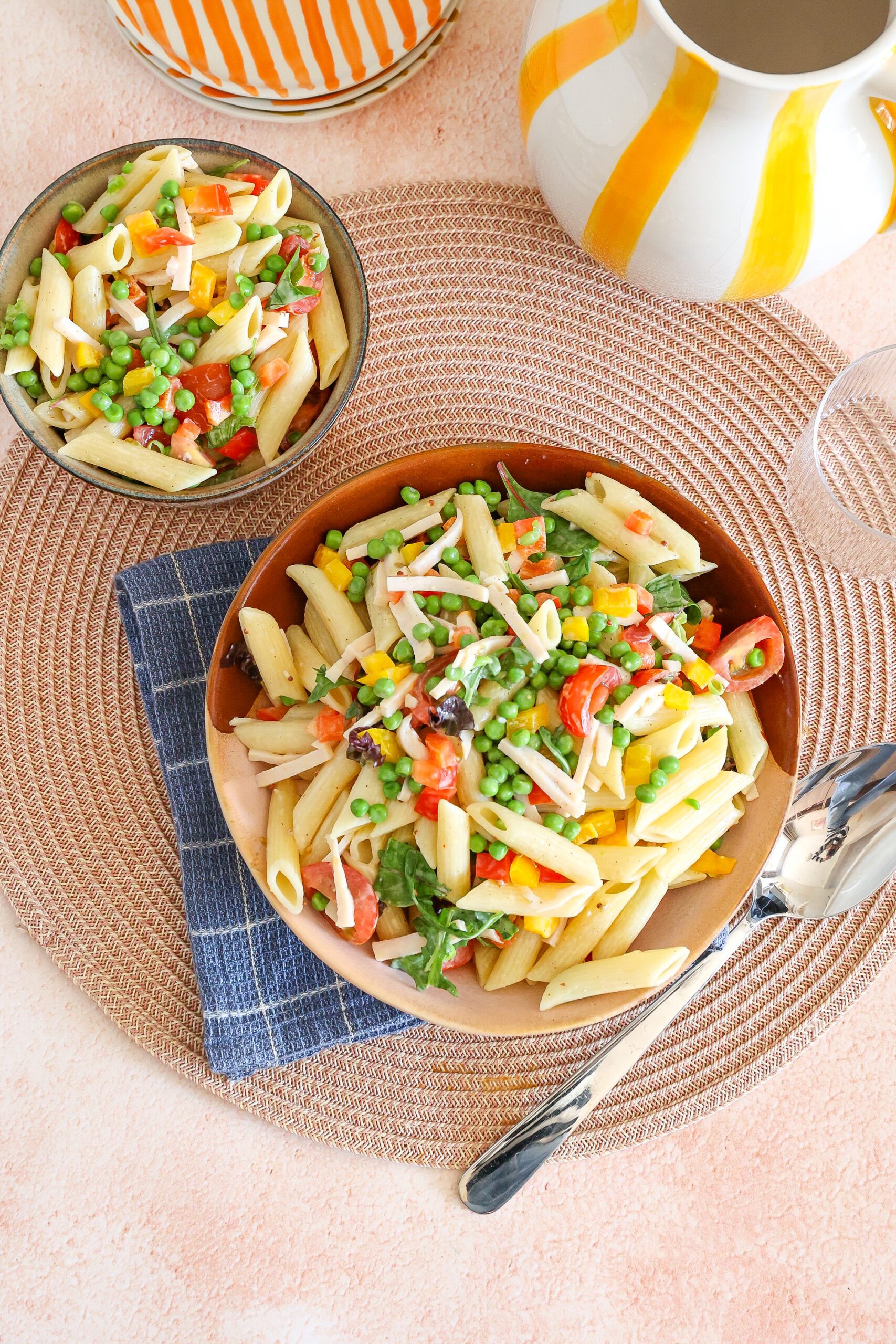Honing mosterd pastasalade