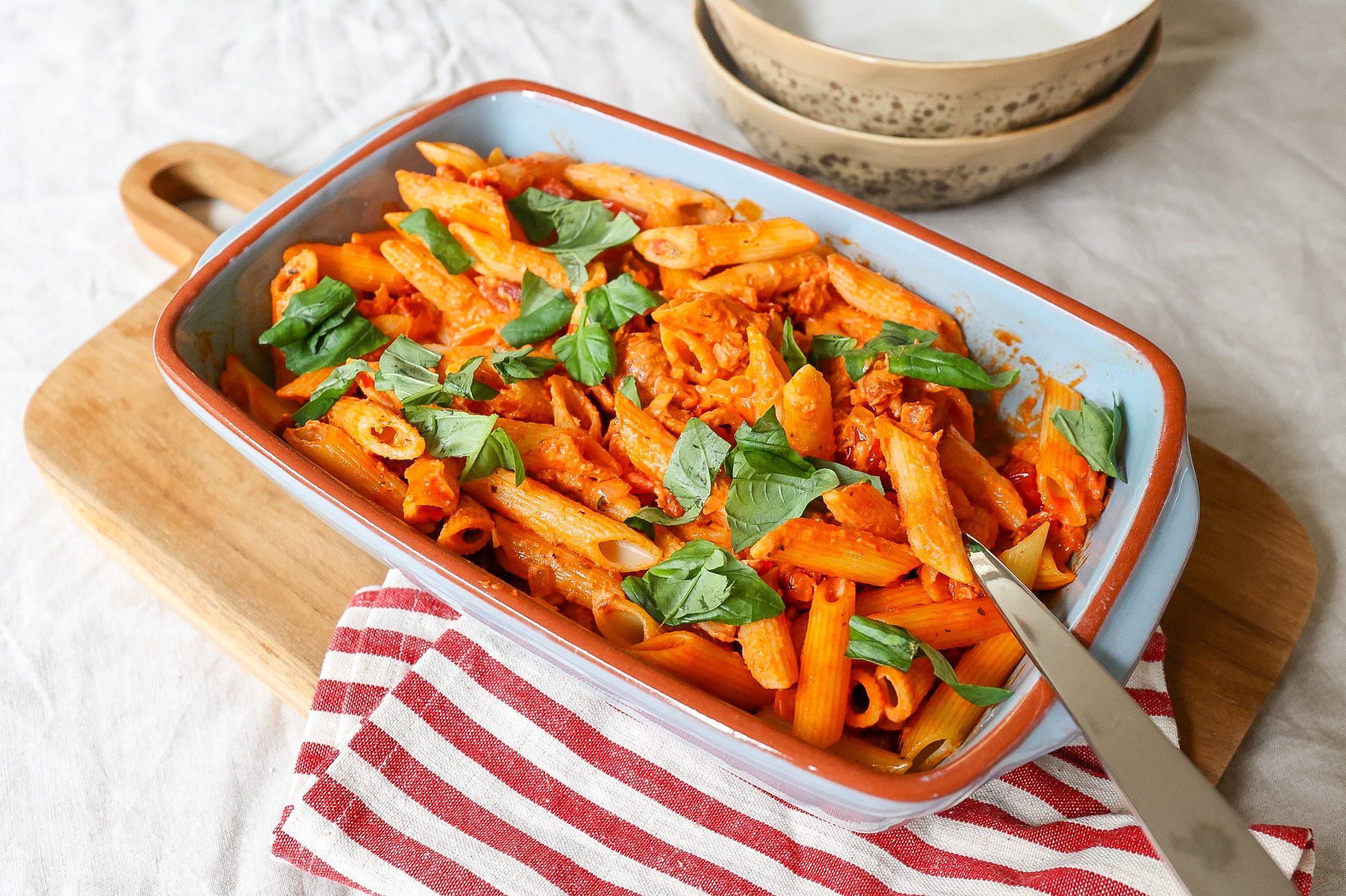 penne chorizo met mascarpone