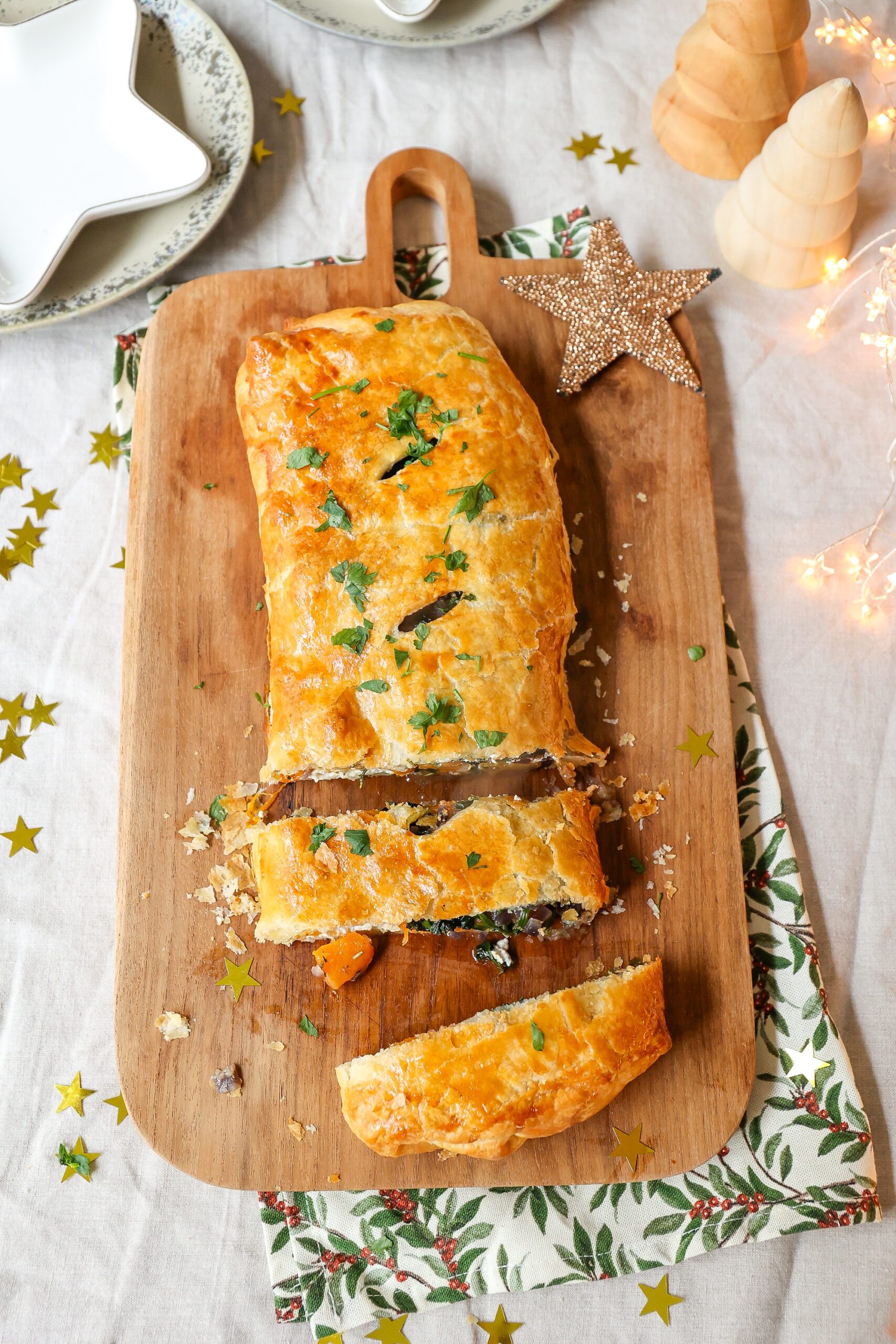 vega wellington met pompoen en geitenkaas