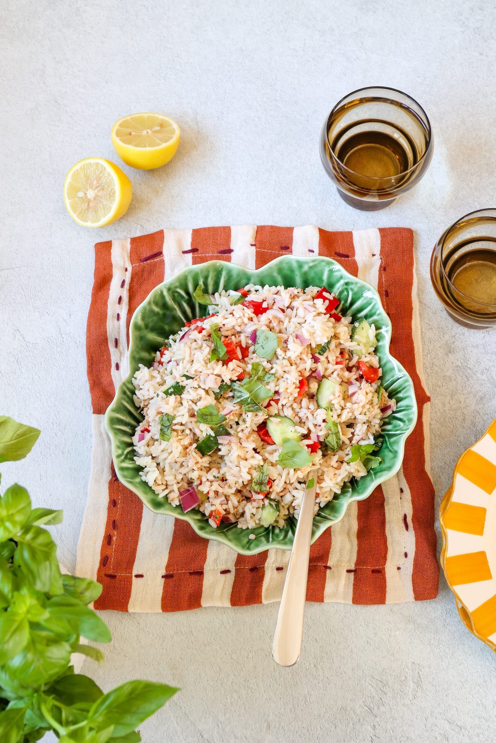 rijstsalade met tonijn